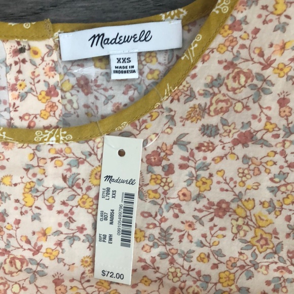 Madewell Button-Back Pocket Top in Jaipur Floral - Picture 7 of 8